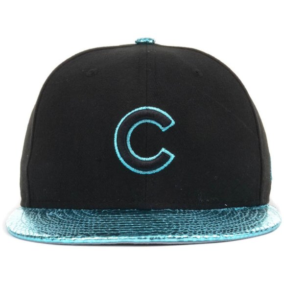 New Era Chicago Cubs Blue Chrome Visor Hat 7 1/8 main image 4